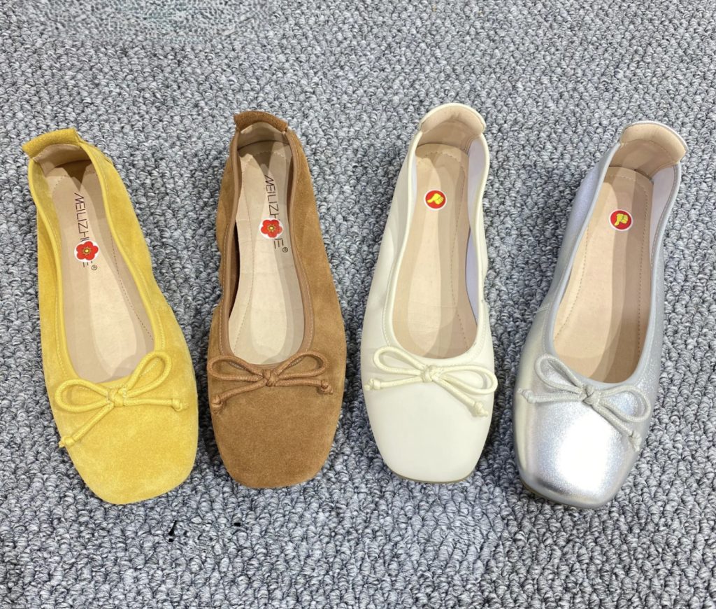 Suede Round-Toe Ballet Flats